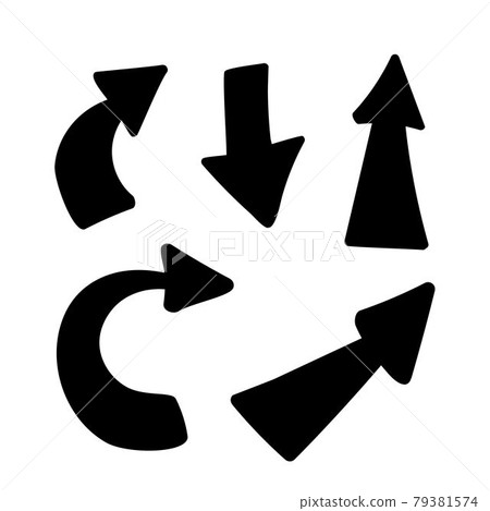 A set of arrows in black and white style isolated on a white background. Comics Doodles Abstract Graffiti Display Vector Illustration A set of arrows in black and white style isolated on a white background. Comics Doodles Abstract Graffiti Display Vector Illustration 79381574