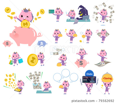 一套關於金錢和經濟的龍女孩 一套關於金錢和經濟的龍女孩 79382692