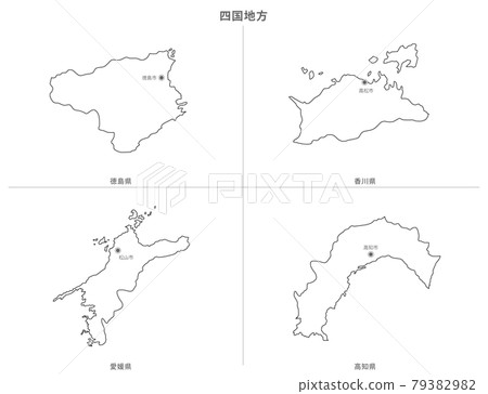 空白地圖-日本-四國地區-縣集-縣名/縣廳所在地 空白地圖-日本-四國地區-縣集-縣名/縣廳所在地 79382982