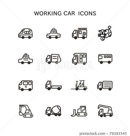 工作車圖標集 79383545