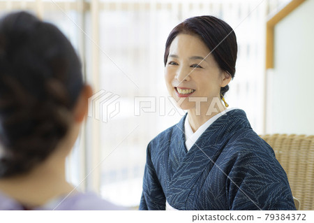 Kimono summer thin clothes single clothes women in their 60s Kimono summer thin clothes single clothes women in their 60s 79384372