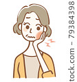 Middle-aged woman with tooth decay 79384398