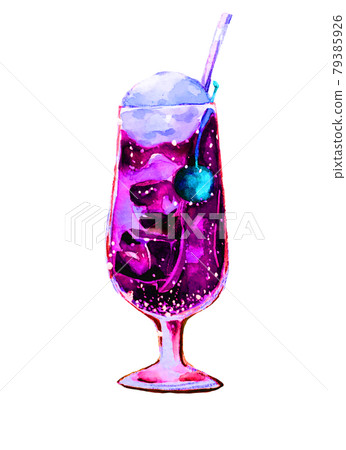 Cream soda: watercolor purple 79385926