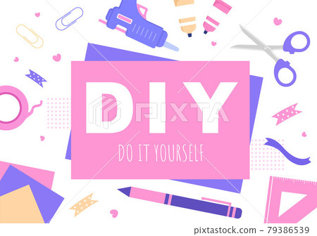 DIY Tools Do It Yourself Background Illustration For Home