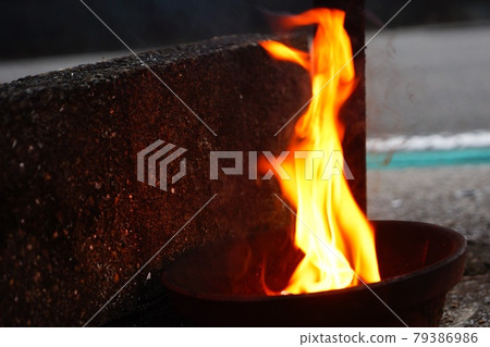 Obon festival fire Obon festival fire 79386986