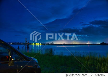 Nobeoka City Summer Night Sky and My Car Nobeoka City Summer Night Sky and My Car 79386987