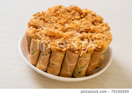 crispy coconut roll with dried shredded pork 79388899