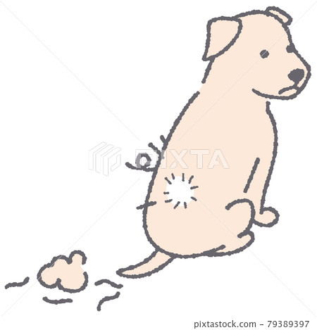 Illustration of a dog with bad coat 79389397