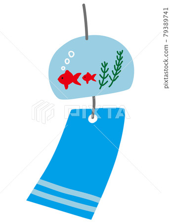 One wind chime with two goldfish One wind chime with two goldfish 79389741