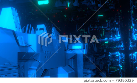 Cyberspace Tunnel Machine Space Sci-fi [There is another Ver] 79390329