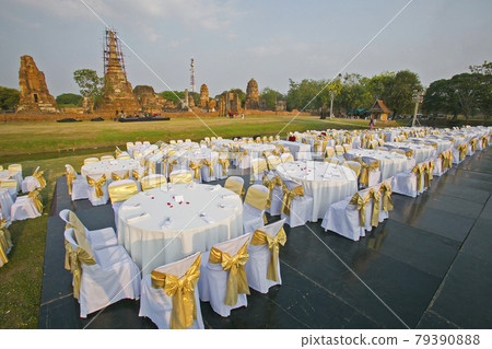 gorgeous wedding chair and table setting for fine dining at outdoors gorgeous wedding chair and table setting for fine dining at outdoors 79390888
