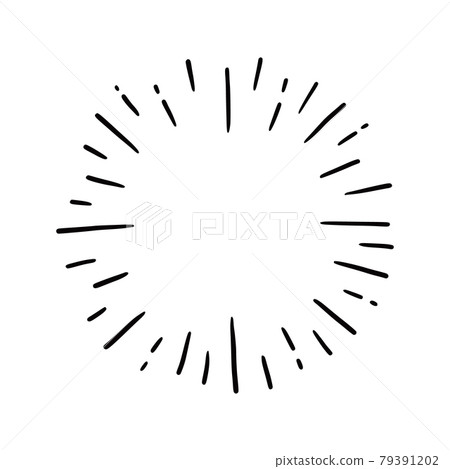 Line doodle ray, sparkle, sunburst, sunshine 79391202