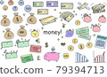 與金錢相關的寬鬆可愛的插圖集 79394713