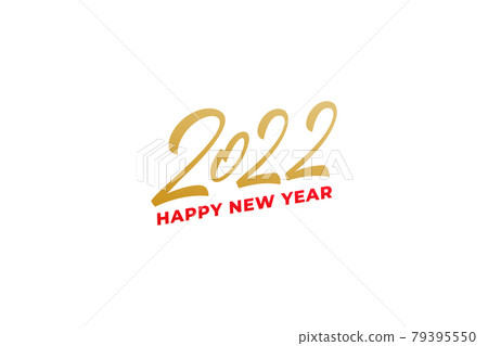 2022 New Year label. Vector lettering design for New Year celebration 2022 New Year label. Vector lettering design for New Year celebration 79395550