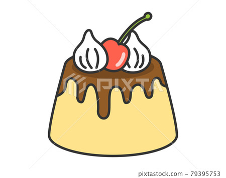 Illustration of pudding a la mode 79395753