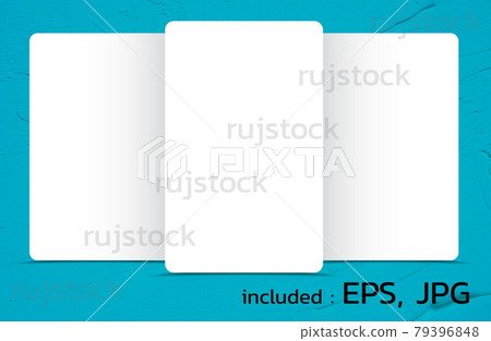 membership card templates placed vertically. blank white. Vector illustration 79396848