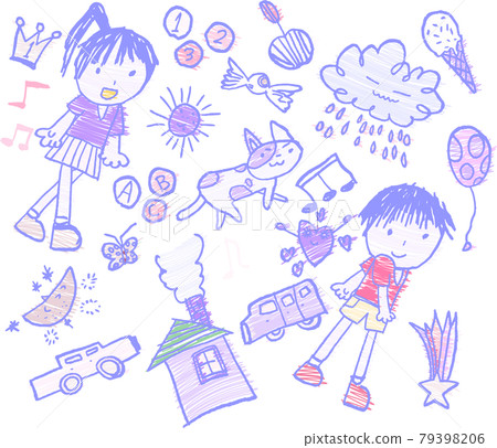 Children's graffiti cute various sets Children's graffiti cute various sets 79398206