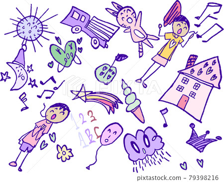 兒童塗鴉可愛各種套裝 兒童塗鴉可愛各種套裝 79398216