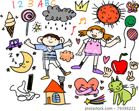 兒童塗鴉可愛各種套裝 兒童塗鴉可愛各種套裝 79398221