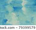 Blue watercolor bleed background 79399579