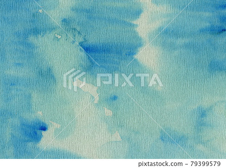 Blue watercolor bleed background 79399579