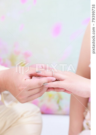 Wedding image, ring exchange scene, bridal photo Wedding image, ring exchange scene, bridal photo 79399738