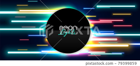 neon led light show banner design 79399859