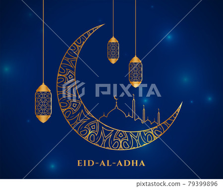 holy islamic festival of eid al adha greeting 79399896