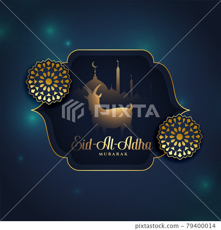 eid al adha mubarak greeting card design 79400014