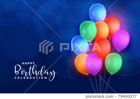 colorful balloons happy birthday background 79400077
