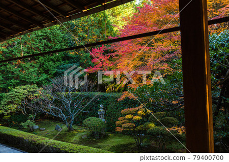 京都慶順院的真正庭園和紅葉 京都慶順院的真正庭園和紅葉 79400700