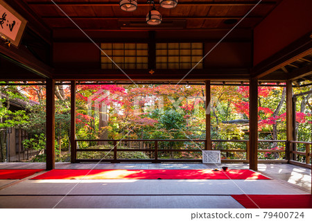Autumn leaves seen from the tea room of Daiho-in Temple in Kyoto Autumn leaves seen from the tea room of Daiho-in Temple in Kyoto 79400724