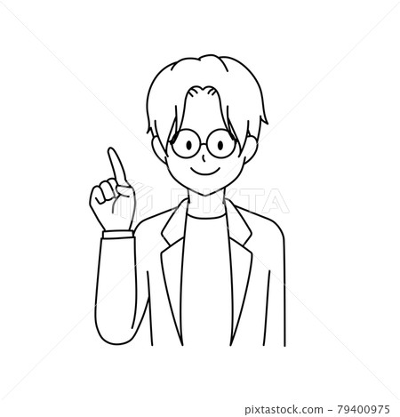 pointing, gents, male 79400975