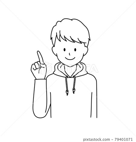 pointing, gents, male 79401071