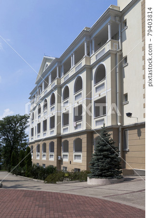 Facade of residential housing in the resort Green Guy Tuapse Facade of residential housing in the resort Green Guy Tuapse 79403814