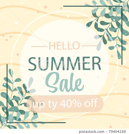 Summer sale design banner. Summer abstract geometric background. Vector Summer sale design banner. Summer abstract geometric background. Vector 79404288