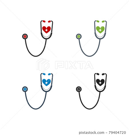 Heart Beat Measure Icon Set. Flat style vector. Heart Beat Measure Icon Set. Flat style vector. 79404720