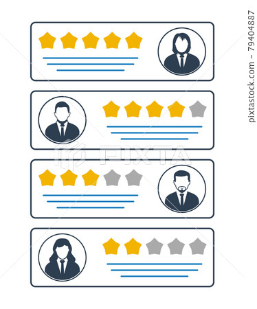 Customer Review and Feedback Icon. Flat style vector EPS. 79404887