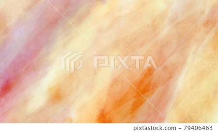 Autumn color. Orange watercolor brush marks, background materials, textures 79406463