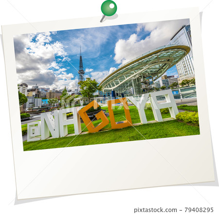 Polaroid-style photo Nagoya City TV Tower Oasis 21 Polaroid-style photo Nagoya City TV Tower Oasis 21 79408295