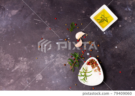 Food background with spices 79409060