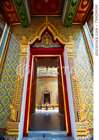 Wat Ratchabophit Temple at Bangkok Thailand 79409494