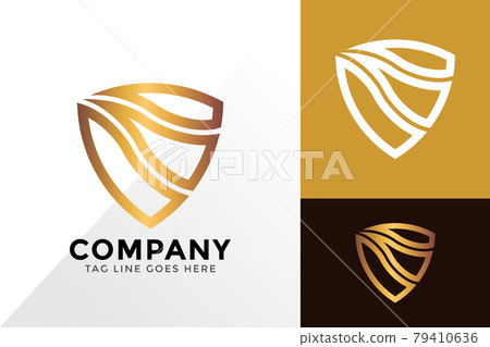 Abstract Golden Shiled Logo Design, Brand Identity Logos Designs Vector Illustration Template Abstract Golden Shiled Logo Design, Brand Identity Logos Designs Vector Illustration Template 79410636