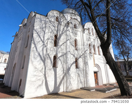 Boris and Gleb Cathedral in Chernihiv or Borisoglebsky Cathedral. Medieval church and tomb of Russian princes. Orthodox Church of the 12th century. 79411030
