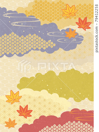 Autumn leaves Japanese pattern Autumn leaves Japanese pattern 79412258