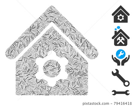 Hatch Industrial Building Icon Vector Mosaic Hatch Industrial Building Icon Vector Mosaic 79416418
