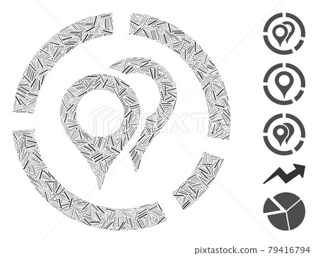 Line Geotargeting Diagram Icon Vector Mosaic Line Geotargeting Diagram Icon Vector Mosaic 79416794