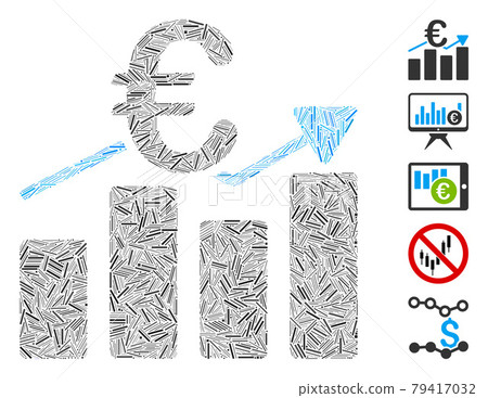 Linear Euro Business Bar Chart Icon Vector Mosaic Linear Euro Business Bar Chart Icon Vector Mosaic 79417032