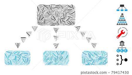Line Dotted Scheme Icon Vector Mosaic - Stock Illustration [79417430 ...