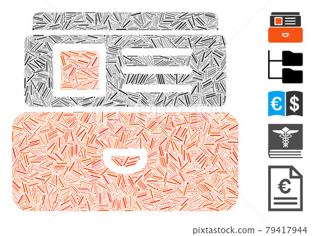 Linear Catalog Icon Vector Collage 79417944